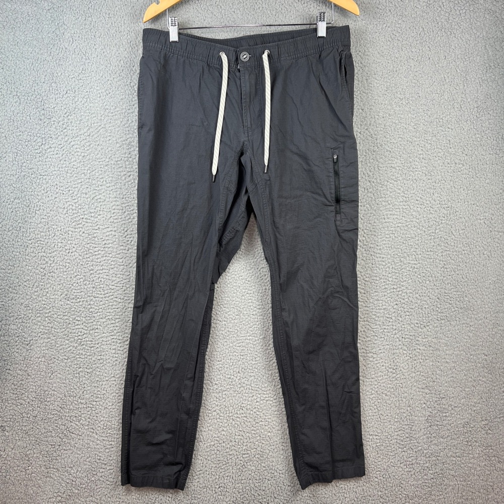 Vuori Ripstop Climber Pants Charcoal Grey Mens XL V412 Hiking Tapered Leg